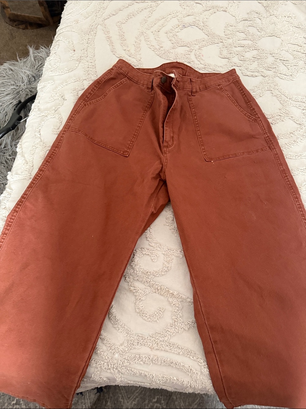 Rust Workwear Pants - Casual Straight Leg